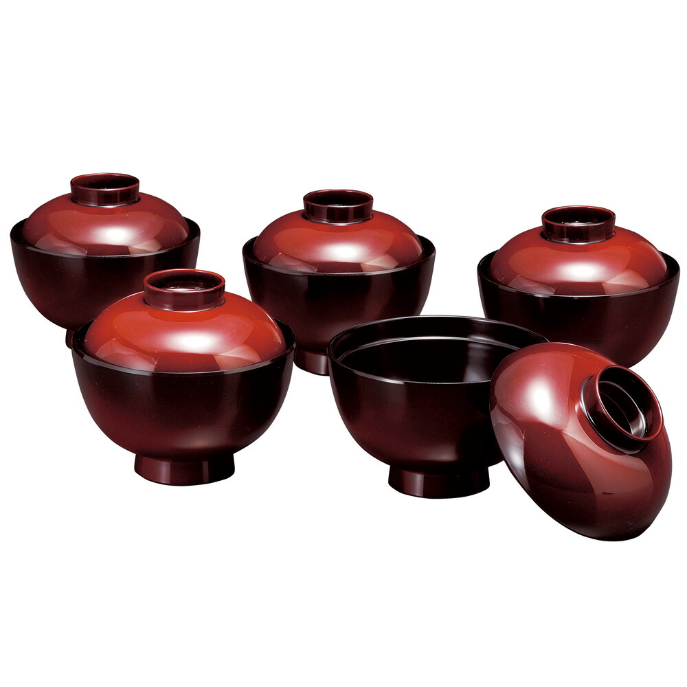 楽天市場】【クーポン配布中】 フタ付き吸い物椀 5客セット 金梨地 35