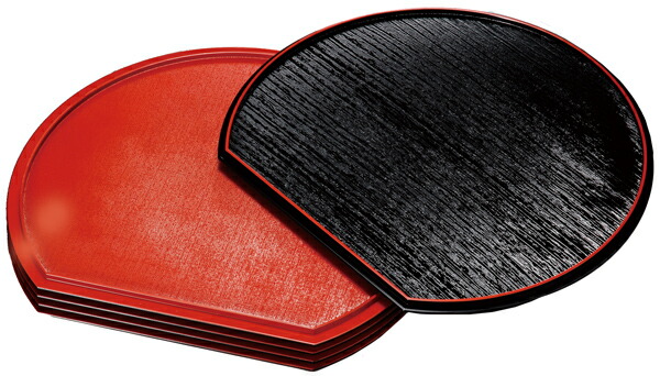 楽天市場】半月盆 半月両面膳 33cm （AS-25）×5枚セット ｜ 半月膳 お