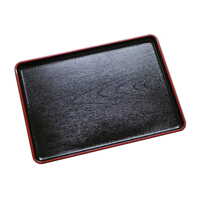 楽天市場】お盆 トレー 両面長角膳 【39cm】 黒塗り 朱塗り