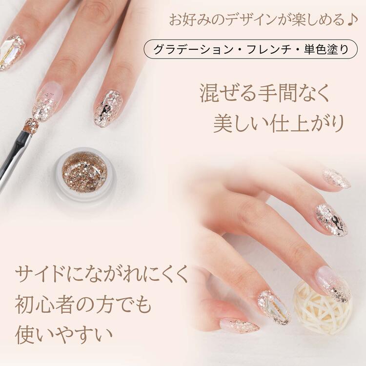楽天市場 ジェルネイル スパークミックスジェル 全6種 ラメ グリッター ホログラム 入り クリア ジェル ゴールド シルバー ブロンズ シャンパンゴールド オーロラ ネイル Lulugel ジェルネイル用品ならイイネイル
