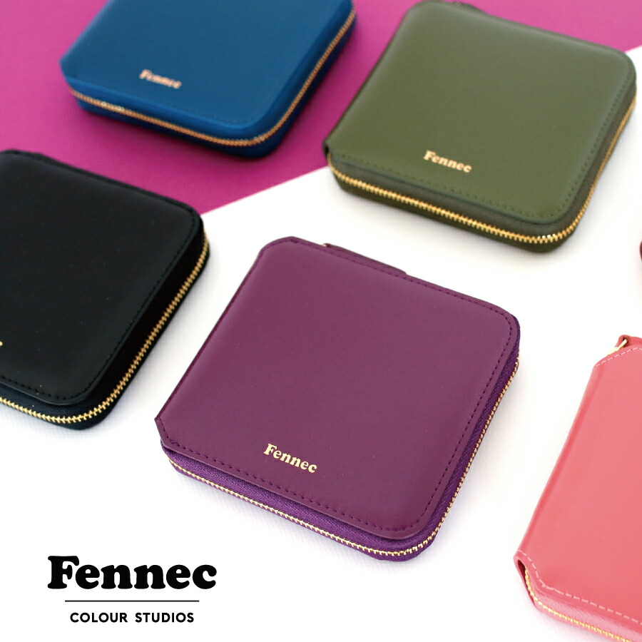 Fennec Zipper Wallet フェネック レディース 財布 二つ折り 二つ折 ラウンドファスナー 薄い コインケース付 レザー コンパクト 二つ折り財布 ブランド 韓国ファッション 娘 誕生日 プレゼント ギフト