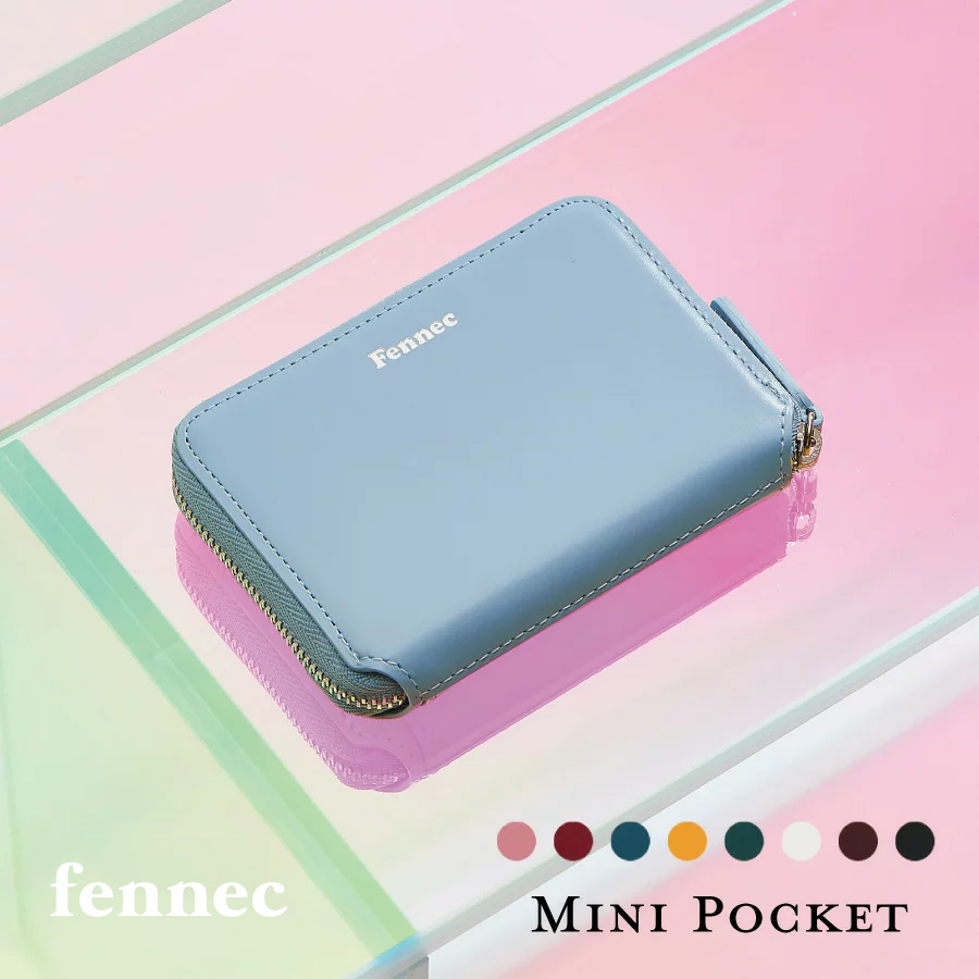 【楽天市場】Fennec Mini Pocket フェネック レディース レザー ラウンドファスナー 薄い ミニ財布 韓国ブランド 韓国