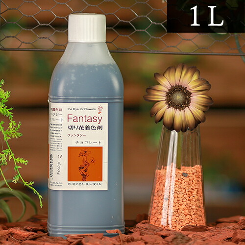 パレス化学 切花着色剤ファンタジー 1L チョコレート 茎 生花 ディスプレイ デコレーション フラワーアレンジ 植物 染色 染色液 園芸 ガーデニング 自由研究 実験 プリザーブド 手作り DIY インテリア ハーバリウム 染める パレス化 Z画像
