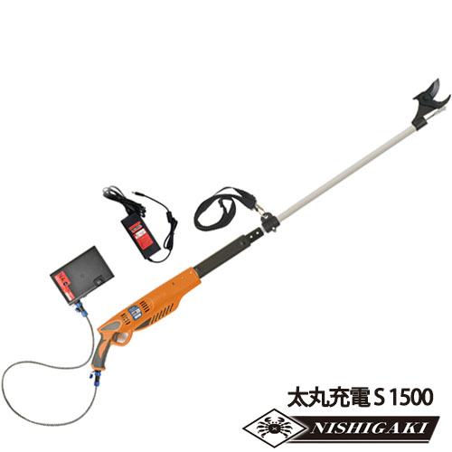 数量限定 楽天市場 ニシガキ 太丸充電 S 1500 バッテリー 充電器付 N 922 庭 ガーデニング 園芸 女性 枝切り 太枝切り鋏 剪定鋏 剪定はさみ 刈り込み鋏 刈込鋏 三冨d おしゃれ農作業着専門店エフィルス 激安の Lexusoman Com