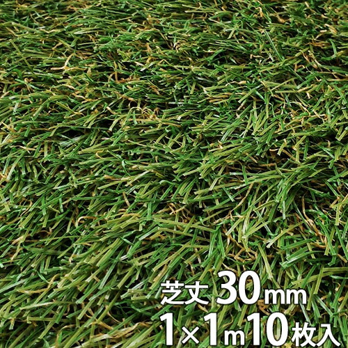 早割クーポン 楽天市場 リアル 人工芝 つや消し 10枚入 芝丈30mm 1m 1m シンセイ 芝生マット 家 庭 ベランダ テラス バルコニー ガーデニング ガーデン 雑草 対策 ドッグラン シn直送 おしゃれ農作業着専門店エフィルス 新規購入 Lexusoman Com