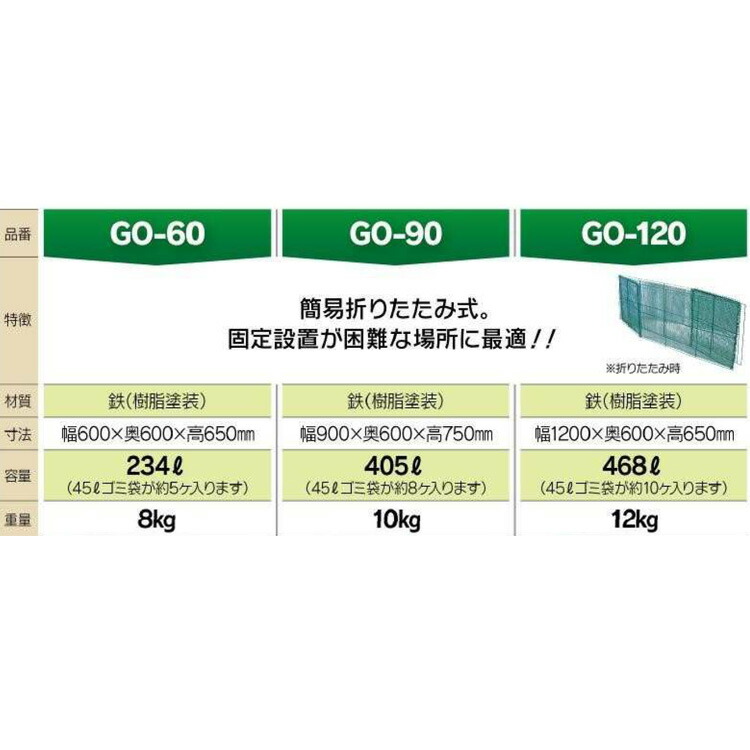 限定タイムセール テラダ ゴミステーション GO-90 簡易折りたたみ型 自治会 町内会 カラス 対策 猫 大容量 丈夫 ごみ ゴミ箱 ゴミストッカー  ダストボックス 金T 代引不可 fucoa.cl