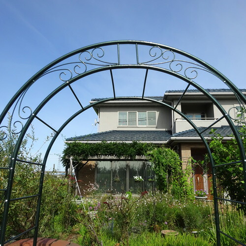 市場 豪華な 庭 ガーデニング 園芸 おしゃれ 日本製 パーゴラ ガーデンアーチ 幅広 No 285 薔薇アーチ グランデ バラアーチ フラワーアレンジ フラワーアーチ