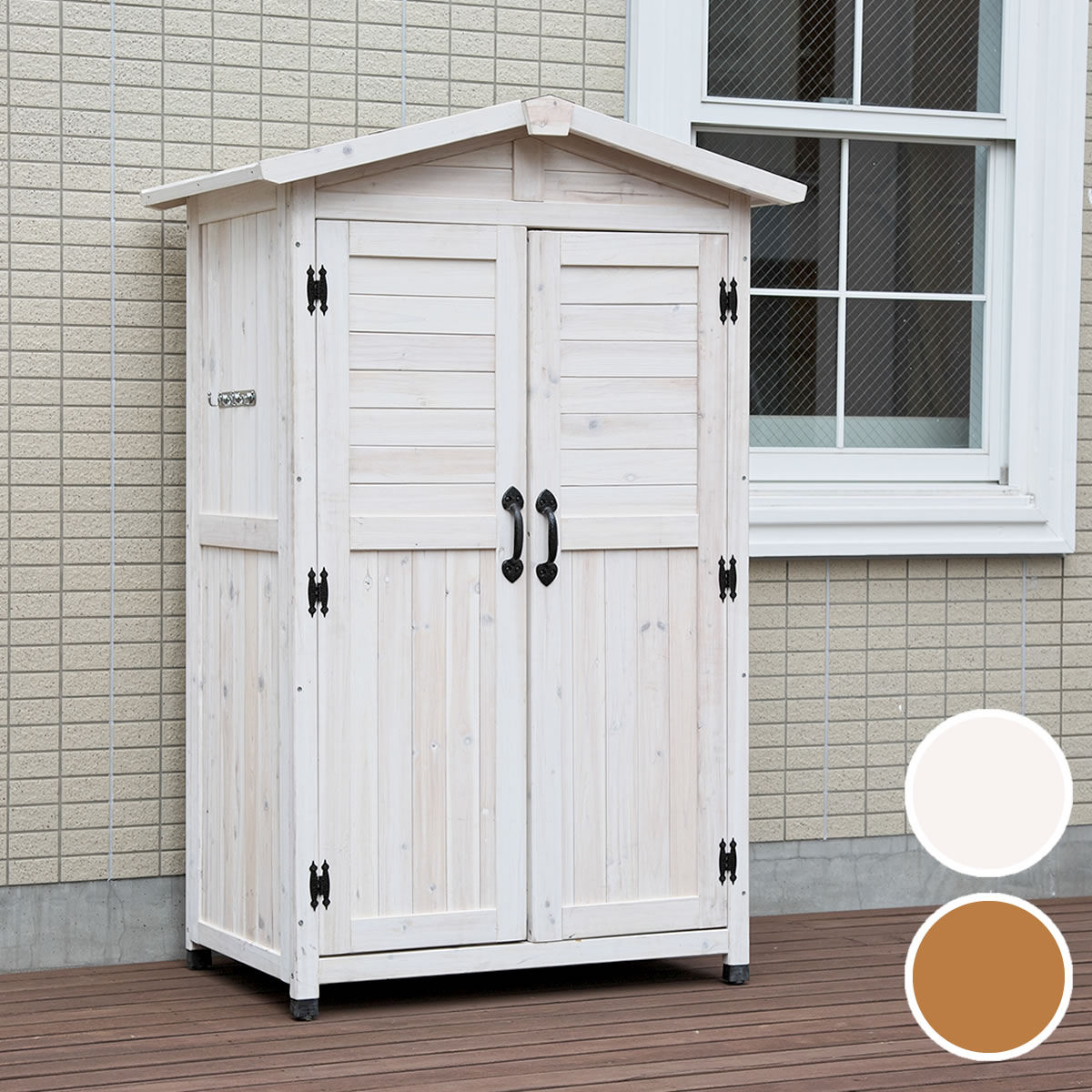 楽天市場】カントリー小屋（大サイズ） 物置 倉庫 収納庫 天然木