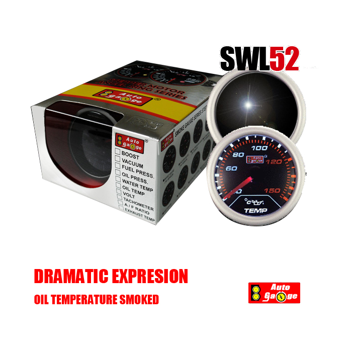オートゲージ 油温計 メーカー直売 270SWL 52φ スモークメーター ホワイト LED 追加 温度 即納 オイル メーター 送料無料 定番のお歳暮