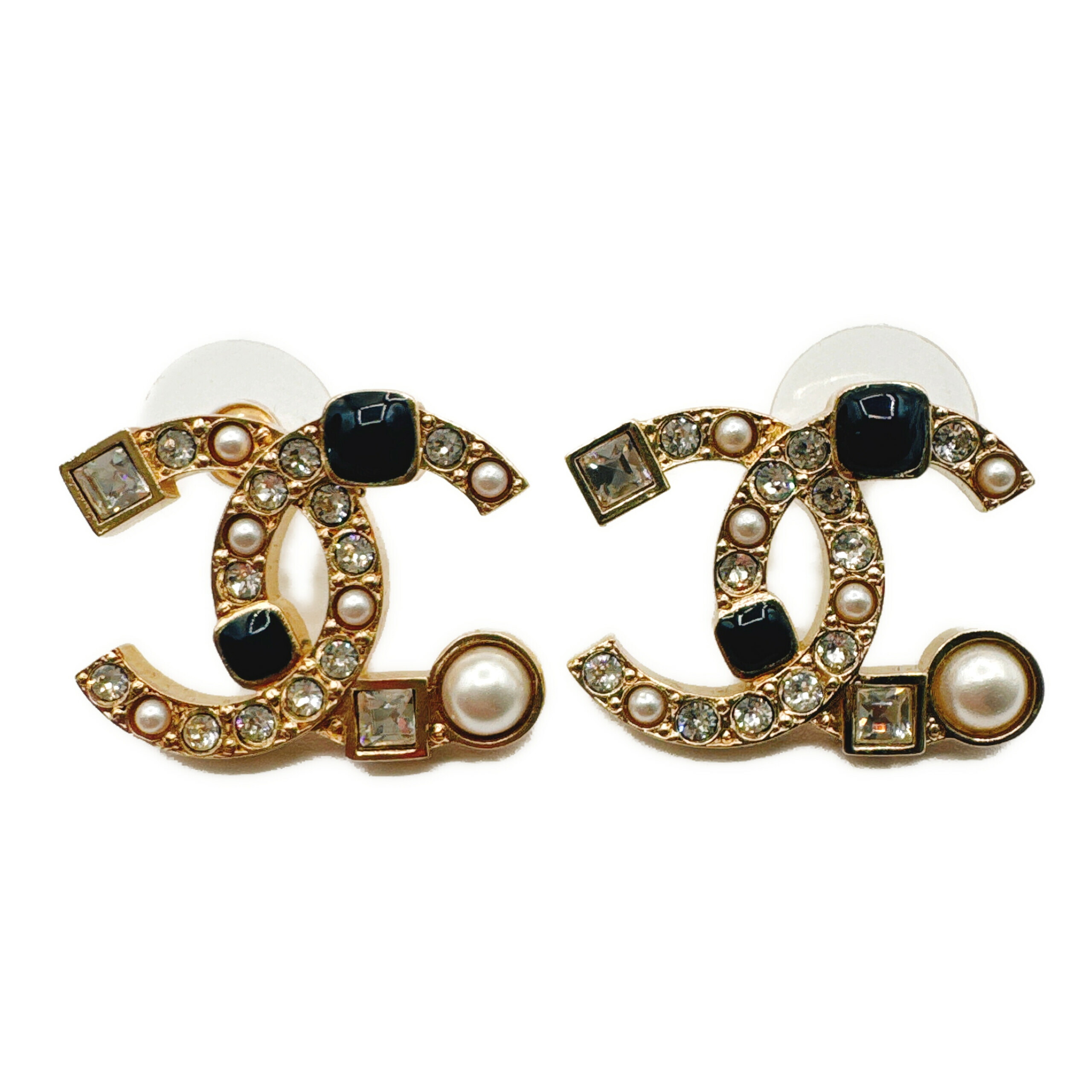 楽天市場】≪新品≫CHANEL シャネル CCマーク ラインストーン ピアス