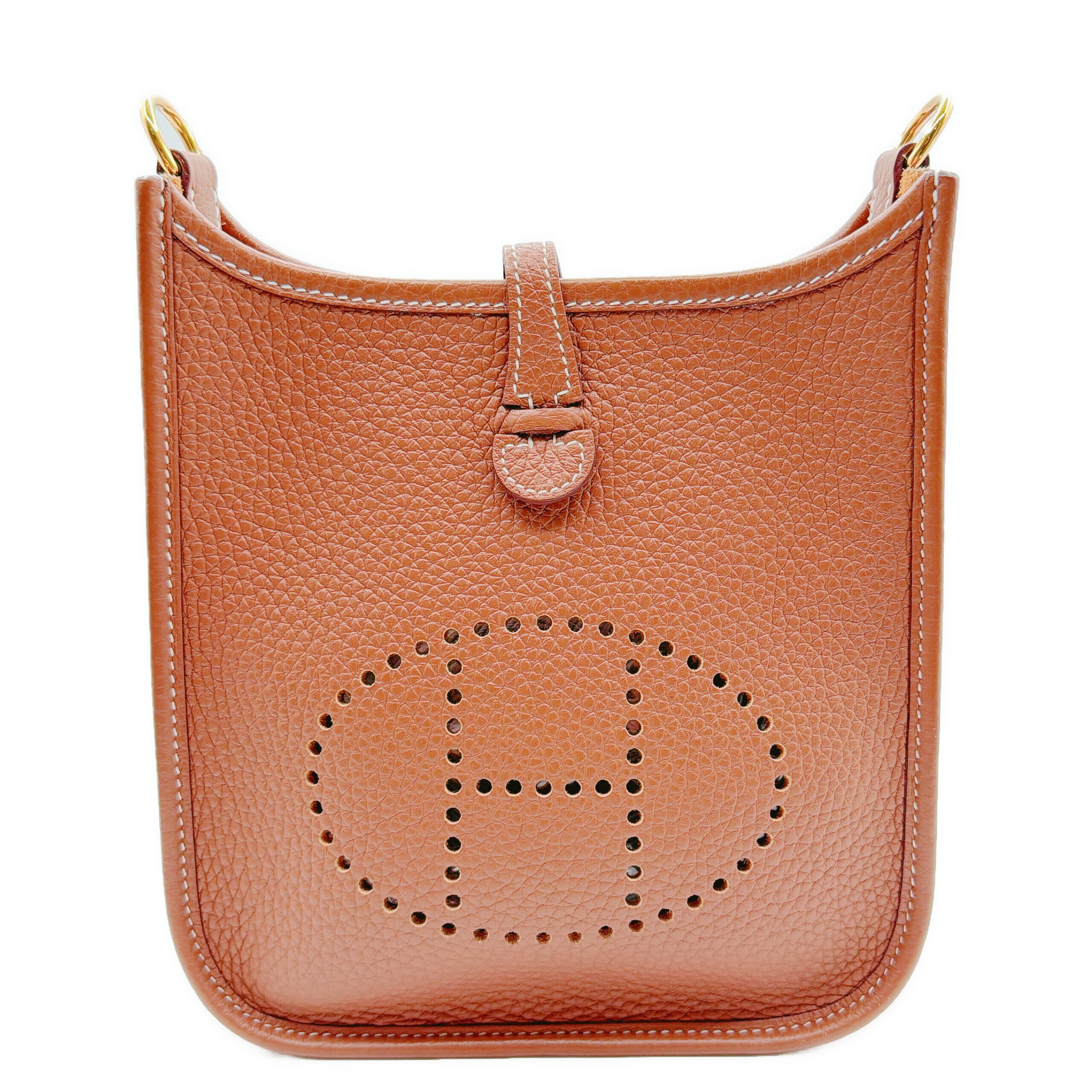 エルメス エブリンTPM アマゾン ゴールド トリヨンクレマンス ゴールド金具 W目じるし 中古A HERMES レディース ショルダーバッグ はりつけ台上半身