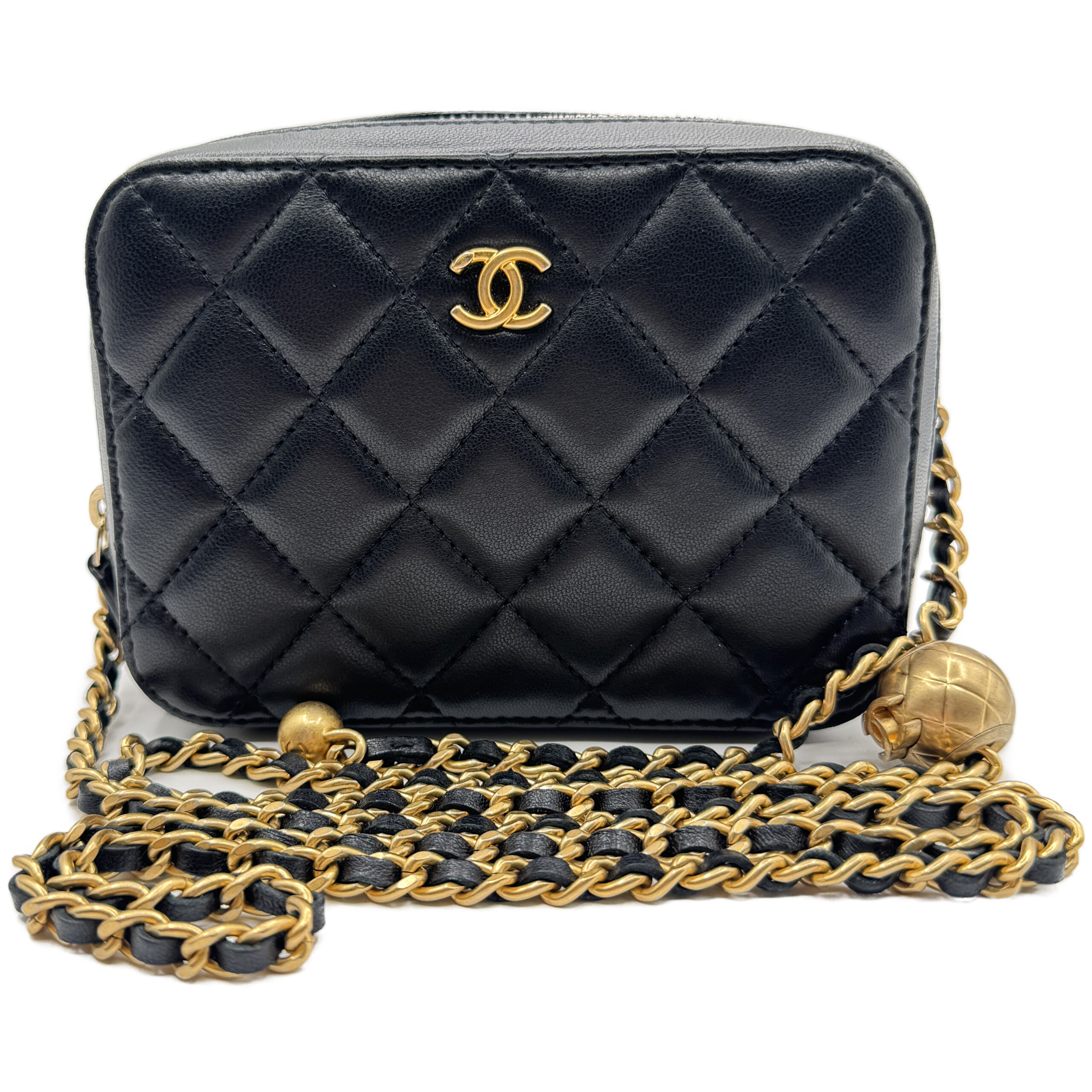 CHANEL マトラッセ チェーンショルダー カメラバッグ カーフ AS0137 CHANEL マトラッセ チェーンショルダー カメラバッグ カーフ