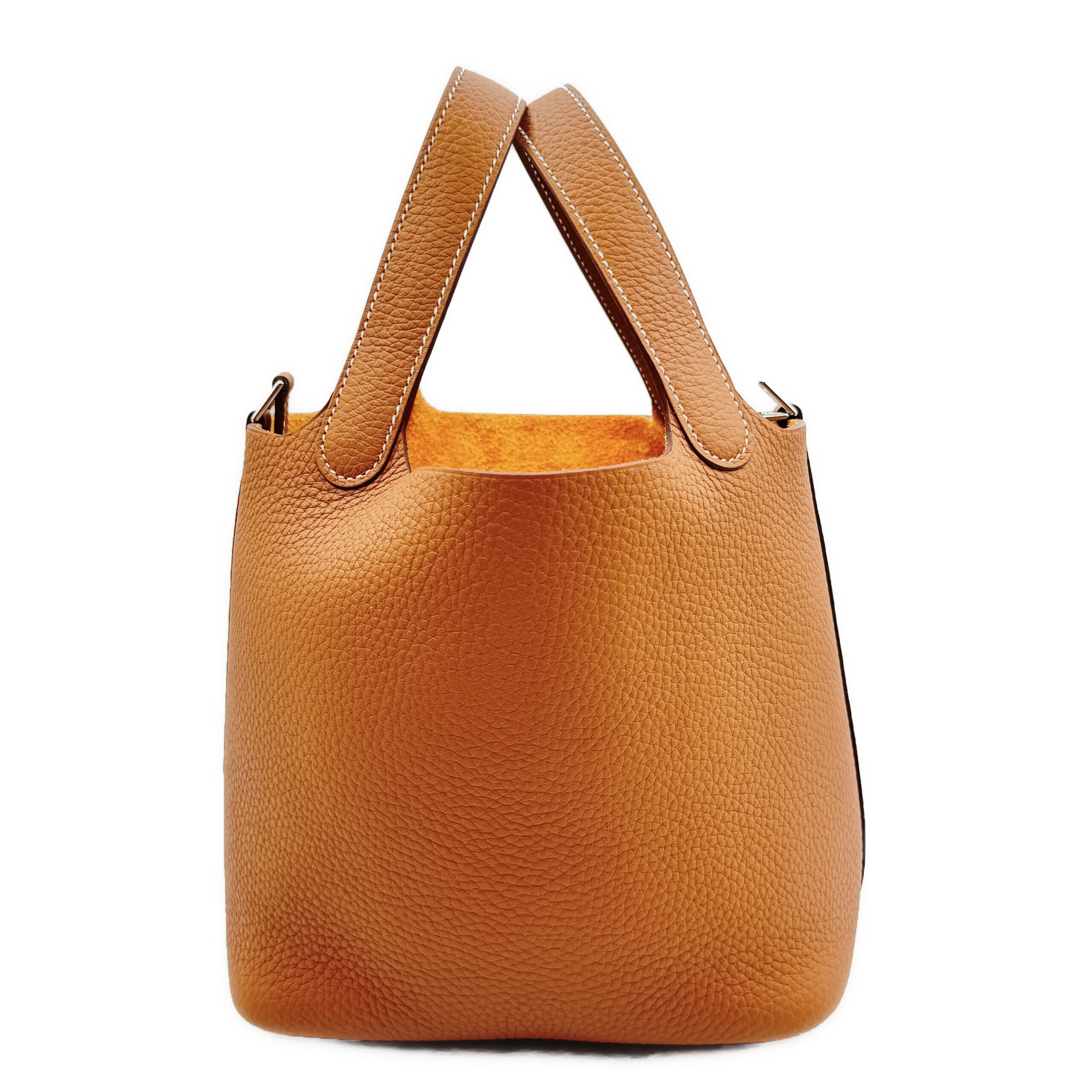 ほぼ未使用HERMES ピコタンロックPM18 フェルト ゴールド 楽天市場】エルメス ピコタンロックPM フェルト グリスペール
