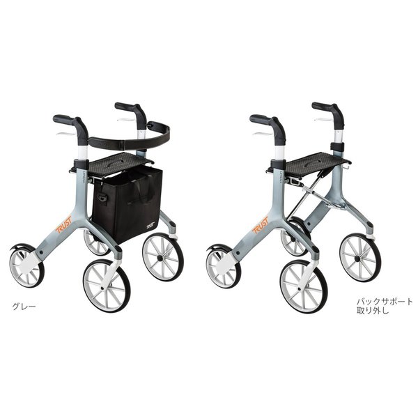 レッツフライ(歩行車)/グレー(竹虎)118100|えがおコレクション