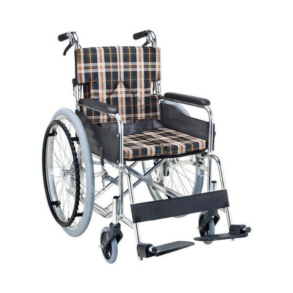 スタンダードモジュール車いす（自走式・背折れ）座面幅40cm／グリーンベージュ（マキテック）SMK50-4043GB