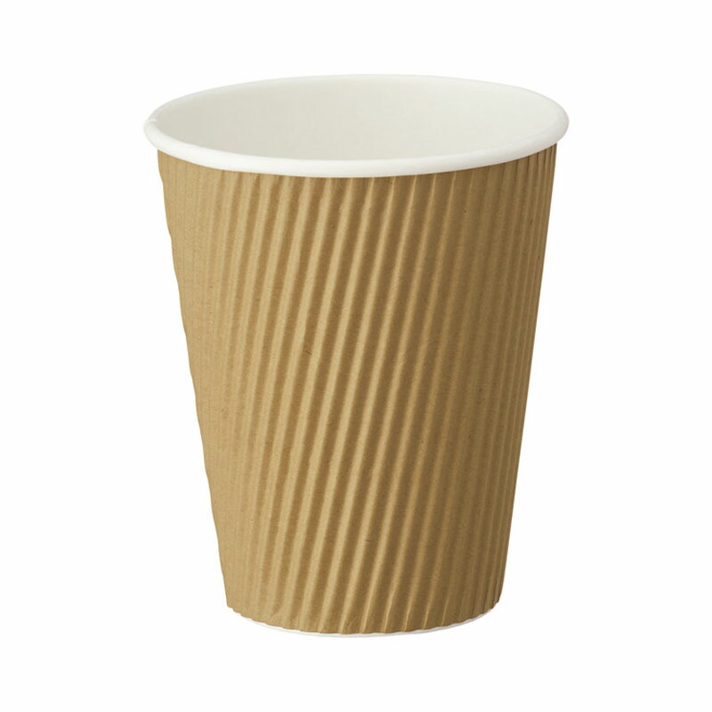 （容れもの売りわたす）リップルカップ 9薬局衡オンス（270ml）二重手合い断熱水呑み／未晒し（ベージュ）1500個（ファーストレイト）FR-5310
