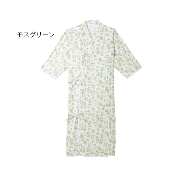 ケアねまき（ガーゼタイプ）Lサイズ／モスグリーン（エンゼル）5074