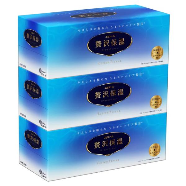 （容れもの売りわたす）エリ叫び泣き 贅沢さ保湿 ティシュー200W3P／200組×30箱（大王製紙）