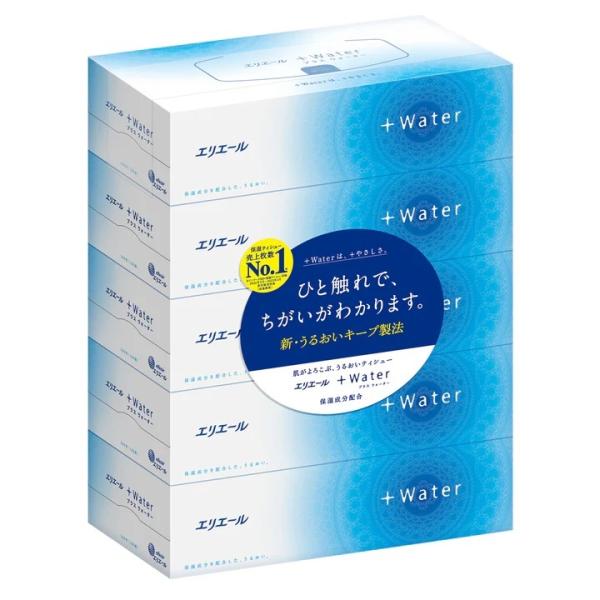 （容れもの売りわたす）エリ叫び泣き ＋Water（うるおいティシュー）180W5P／180組×50箱（大王製紙）