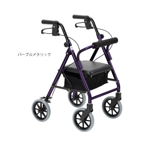 ハッピーIII ミニ/パープルメタリック 歩行車 (竹虎)117092|えがおコレクション