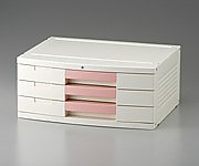 トレイBOX(鍵付) A3用ピンク 470×360×205mm 306H