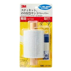3M　 スティキット　 フィニッシングロール 426U のり付き, 100 粗目, A-weight, 95 mm x 7 m, 6 巻/箱,個装品　KOMAKI 100｜GAOS　店