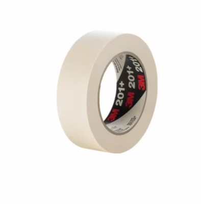 3M クレープマスキングテープ 201+, タン, 24 粍 x 55 m, 0.11 粍, 36 巻/箱