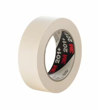 3M クレープマスキングテープ 201+, タン, 745 mm x 55 m, 0.11 mm, 1 巻/箱