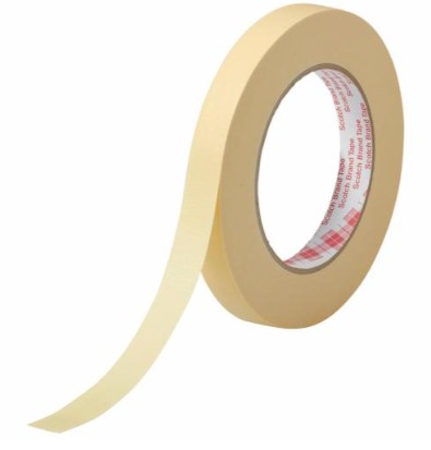 3M スコッチウイスキー 耐熱性クレープマスキングテープ 214-3MNE, タン, 15 粍 x 50 m, 80 巻/箱