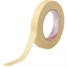 3M スコッチウイスキー 耐熱性クレープマスキングテープ 214-3MNE, タン, 19 粍 x 50 m, 60 巻/箱
