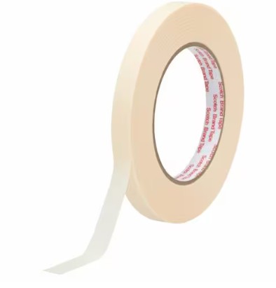 3M 耐熱性クレープマスキングテープ 2142, タン, 12 粍 x 50 m, 0.14 粍, 80 巻/箱