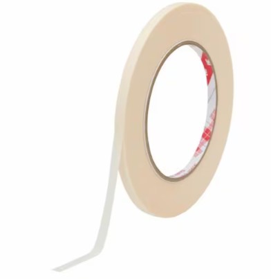 3M 耐熱性クレープマスキングテープ 2142, タン, 6 粍 x 50 m, 160 巻/箱