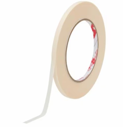 3M 耐熱性クレープマスキングテープ 2142, タン, 9 粍 x 50 m, 0.14 粍, 120 巻/箱