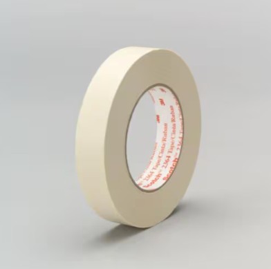 3M クレープマスキングテープ 2364, タン, 100 mm x 55 m, 8 巻/箱