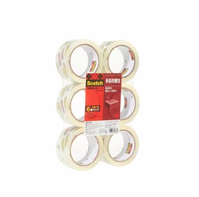 3M スコッチウイスキー 澄み切った荷造り用磁気テープ 313 6PN, 澄み切った, 中量物用, 48 粍 x 50 m, 6  巻/容器に並べる, 6 容器に並べる/箱