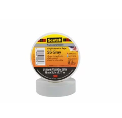 3M スコッチウイスキー 灯し火不成立用ビニール磁気テープ 35, 薄墨色, 19 粍 x 20 m, 100 巻/箱