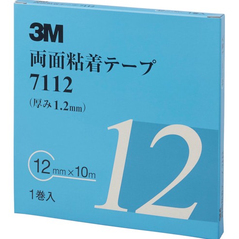 3M アクリルフォームテープ 7112 AAD, 薄墨色, 12 粍 x 10 m, 12 一巻き/箱