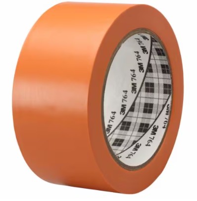 3M プラスチックフィルムテープ 764, オレンジ色, 50.8 粍 x 32.9 m, 0.13 粍, 24 巻/箱(受注生み出すこと品)
