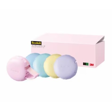 3M スコッチウイスキー メンディングテープ 810 MCR-AP, アソート, ディスペンサー付, 18  粍 x 10 m, 8 容器に並べる/箱