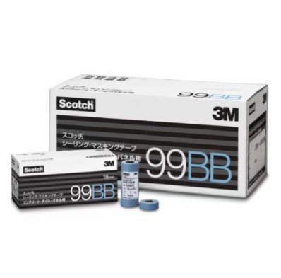3M スコッチウイスキー シーリングマスキングテープ 混凝土・瓦・ダイアログボックス用 99BB, 青碧, 24 粍 x 18 m, 0.12 粍, 100 容器に並べる/箱 (500 巻/箱, 5 巻/容器に並べる)