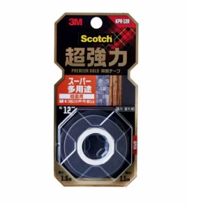 3M スコッチウイスキー 超豪然たる両面磁気テープ 割り増し金ゴールド 百貨店多役立つこと 粗面用  KPR-12R, 灰, 12 粍 x 1.5 m, 20 巻/箱