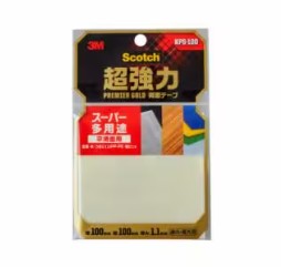 3M スコッチウイスキー 超豪然たる両面磁気テープ 割り増し金ゴールド 百貨店多役立つこと KPS-100, 白, 100 粍 x 100 粍, 20枚/箱
