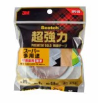 3M スコッチウイスキー 超豪然たる両面磁気テープ 割り増し金ゴールド 百貨店多役立つこと 薄っぺら SPU-25, 白, 25 粍 x 3 m, 10 巻/箱