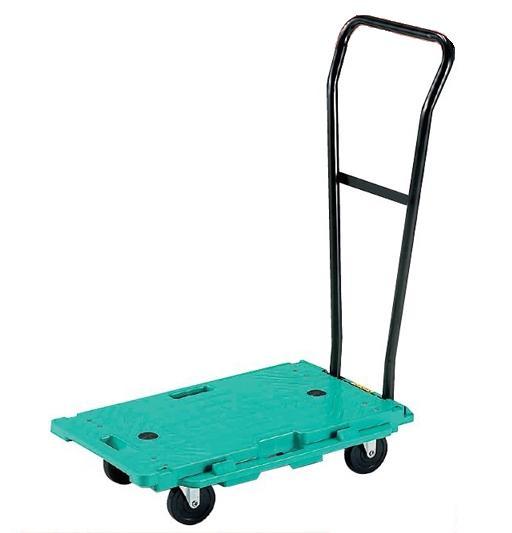 岐阜プラスチック工業　リス　RBジョイントキャリー（2）　グリーン　4インチエラストマー車輪（自在×4）　※ハンドル別売り