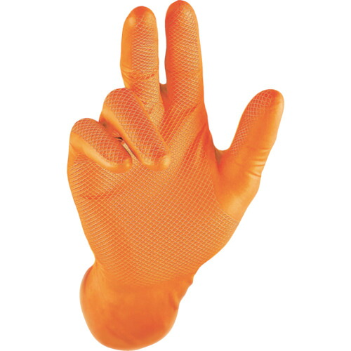 Grippaz グリッパーズ 使い捨てグローブ ＃246 オレンジ色 XL大いさ 50枚入×10函 1容れもの（500枚）