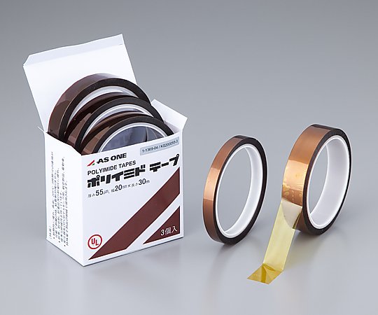 1-1369-04 ポリイミドテープ KS-200055-3 0.055mm&times;20mm&times;30m｜GAOS　店