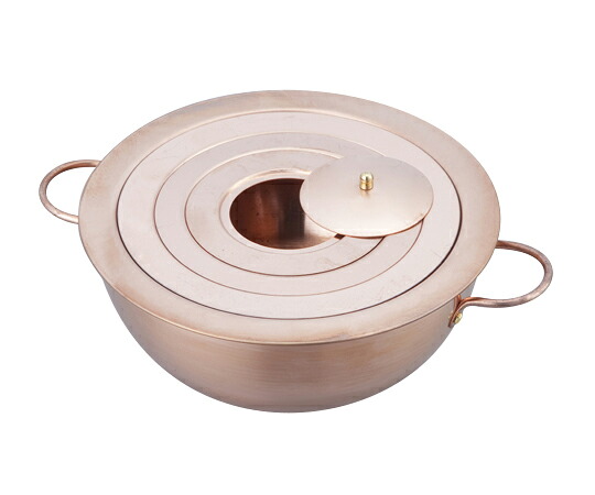 1-1516-01 湯煎器(銅製お水二階建てバス) φ150粍