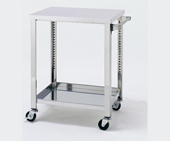 1-2619-02 ステンレス製ワゴン 750×450×800mm 2段 引き出し無|GAOS 店