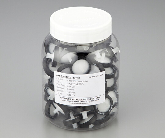 1-3199-04 シリンジフィルター SYVF0302MNXX104 PVDF φ13mm/0.45μm|GAOS 店