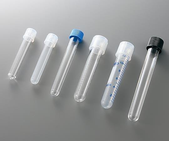 1-8428-15 ラウンド(丸底)チューブ PE 14mL ツーポジションキャップ付き